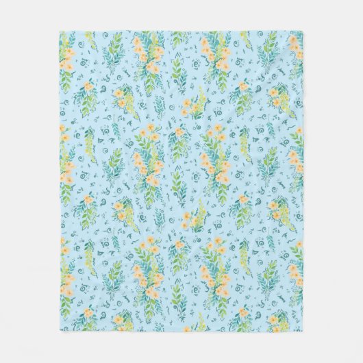"Flores del cielo" Fleecedecke (Vorderseite)