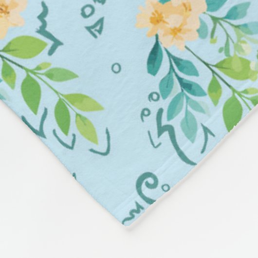 "Flores del cielo" Fleecedecke (Ecke)