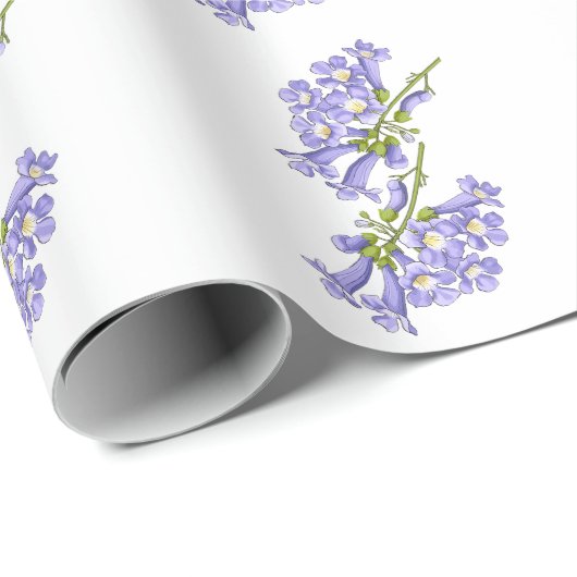 Flores do Brasil jacaranda Geschenkpapier (Rolleneckpunkt)