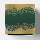 flores doradas con verde para cumple geschenkschachtel (Oben)