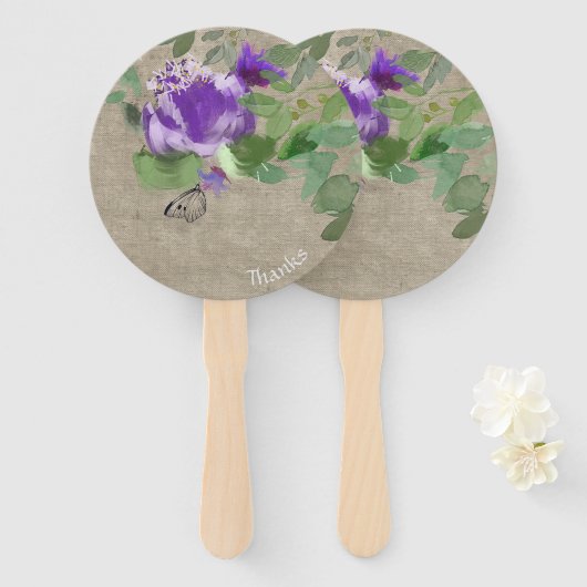 Flores elegantes violeta fächer (Vorne und Hinten)