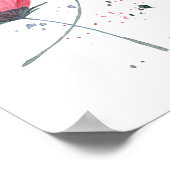 Flores em aquarela pintada a mão poster (Ecke)