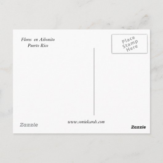 Flores en Aibonito Postkarte (Rückseite)