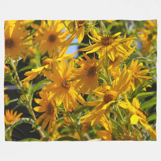 Flores en mi hierbas " Blume in meinem Unkraut " Fleecedecke (Vorderseite (Horizontal))