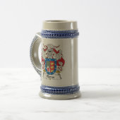 Flores-Familienwappen Bierglas (Vorderseite Links)