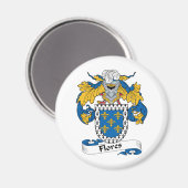 Flores Familienwappen Magnet (Vorderseite/Rückseite)
