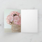 Flores geranio rosa en bote de cristal con encaje karte (Innenseite)