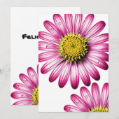 flores gérbera einladung (Vorne/Hinten)