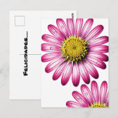 flores gérbera postkarte (Vorne/Hinten)