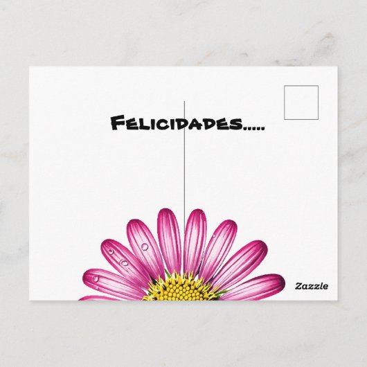 flores gérbera postkarte (Rückseite)