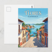 Flores Guatemala Postkarte (Vorne/Hinten)