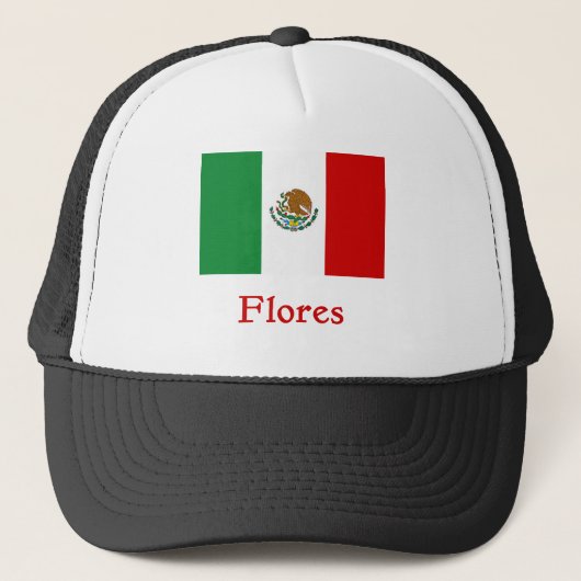 Flores-mexikanische Flagge Truckerkappe (Vorderseite)