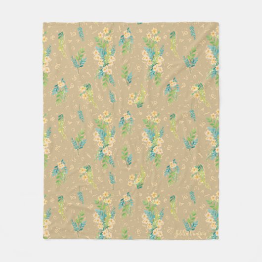 Flores Neutras Fleecedecke (Vorderseite)