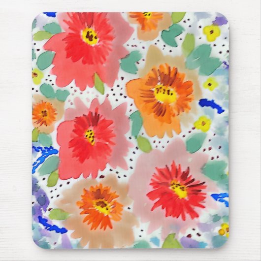 Flores rojas  mousepad (Vorne)