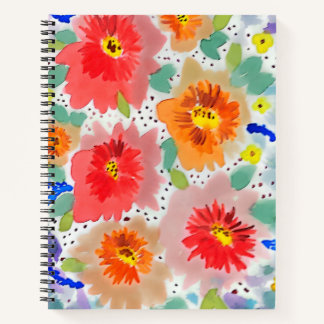 Flores rojas notizblock