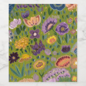 Flores silvestres colores weinetikett (Einzelnes Label)