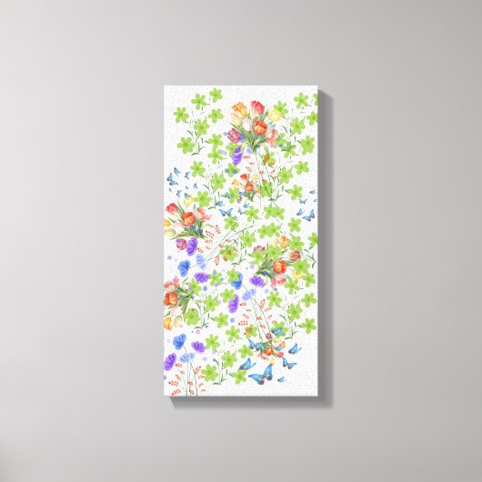 Flores Verdes e Rosas Vermelhas Leinwanddruck (Vorderseite)