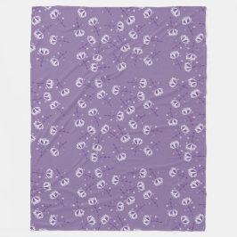 Flores Violeta Fleecedecke