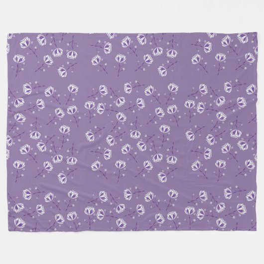 Flores Violeta Fleecedecke (Vorderseite (Horizontal))