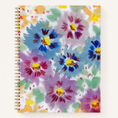 Flores violetas cuaderno notizblock (Vorderseite)