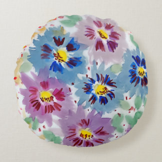 Flores violetas rundes kissen