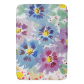 Flores violetas y azules badematte (Vorderseite Vertikal)