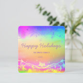 Florescent lila Weihnachten Hintergrund Holiday Ca (Stehend Vorderseite)