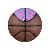 Florescent Pink Blue Cheetah Mini Basketball (Rechts)