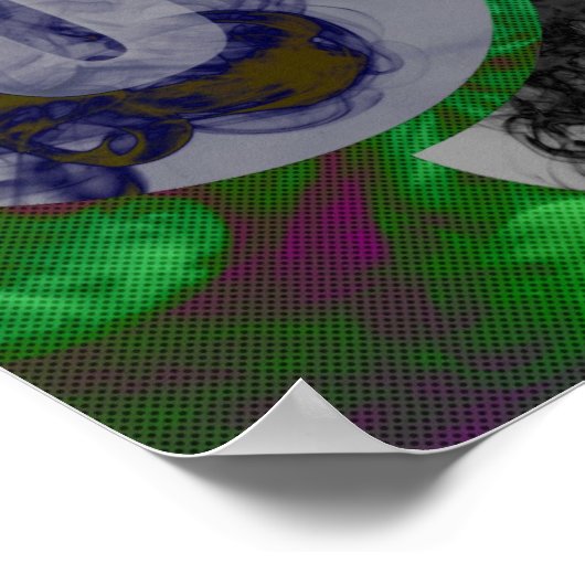 Florescent Psychedelic Vape Wolken Poster (Ecke)