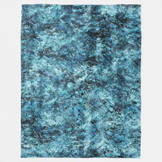 Floresta azul sob nevasca ou vidro trincado fleecedecke (Vorderseite)