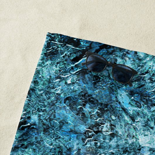 Floresta azul sob nevasca ou vidro trincado strandtuch (Beispiel)