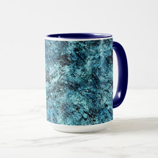 Floresta azul sob nevasca ou vidro trincado tasse (VorderseiteRechts)
