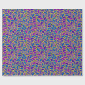 Florestablau, -veilchen und -gold geschenkpapier (Flach)