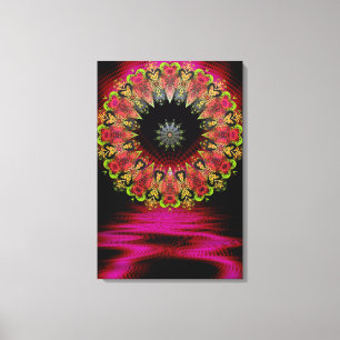 Floretiana Psychedelic Love Art auf Keilrahmenlein Leinwanddruck