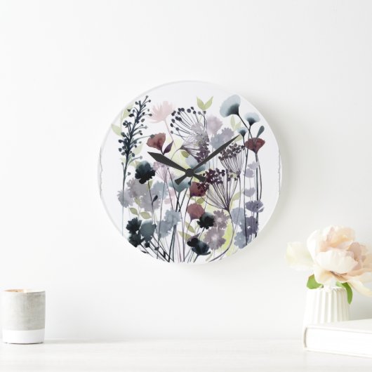 Florets II Große Wanduhr (Zuhause)