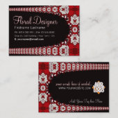 Florettes RedWhite Big Business Card Visitenkarte (Vorne/Hinten)
