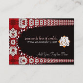 Florettes RedWhite Big Business Card Visitenkarte (Rückseite)