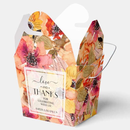 Florfarben-Collage im Herbst Geschenkschachtel (Geöffnet)