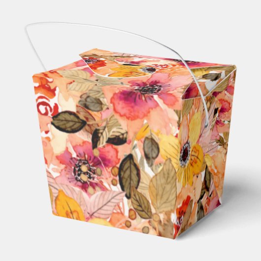 Florfarben-Collage im Herbst Geschenkschachtel (Rückseite)