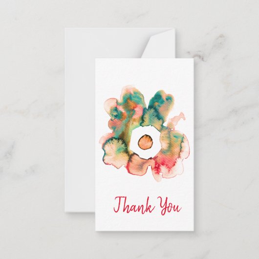 Florfarbenes abstraktes Kunsthandwerk Mitteilungskarte (Vorderseite)