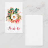 Florfarbenes abstraktes Kunsthandwerk Mitteilungskarte (Vorne/Hinten)