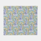 Florfarbenes Design Jugendstil-Tapeten Fleecedecke (Vorderseite (Horizontal))