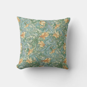 Florfarbenes Design Jugendstil-Tapeten Kissen