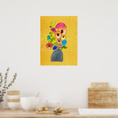 Florfarbige Blume Poster (Küche)