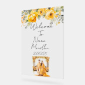 Florgelbes Mendhi-Zeichen Acrylschild (Winkel)