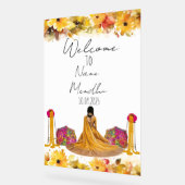 Florgelbes Mendhi-Zeichen Acrylschild (Winkel)