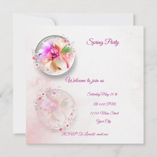 Florglas oder Flachkarte (Vorderseite)