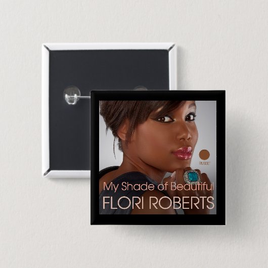 Flori Roberts Button (grobes Tuch) (Vorne & Hinten)