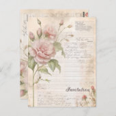 floriale Retrokarte Postkarte (Vorne/Hinten)