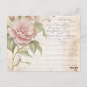 floriale Retrokarte Postkarte (Rückseite)